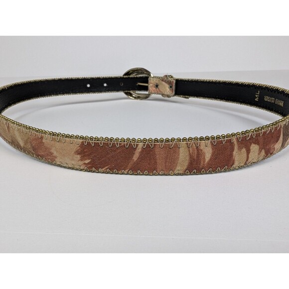 Impressionist Painting Style Leather Bonded Belt Size ML - Picture 4 of 5